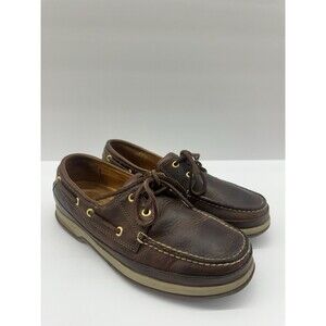 Sperry Top Sider Gold Cup Men 9 M Boat Shoes Brown 2 Eye Vibram Sole 0851725
